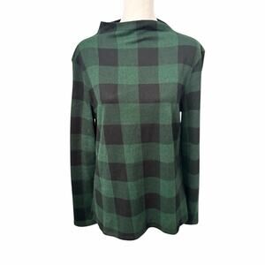 Beach lunch lounge Green and Black Checkered Shirt | Large